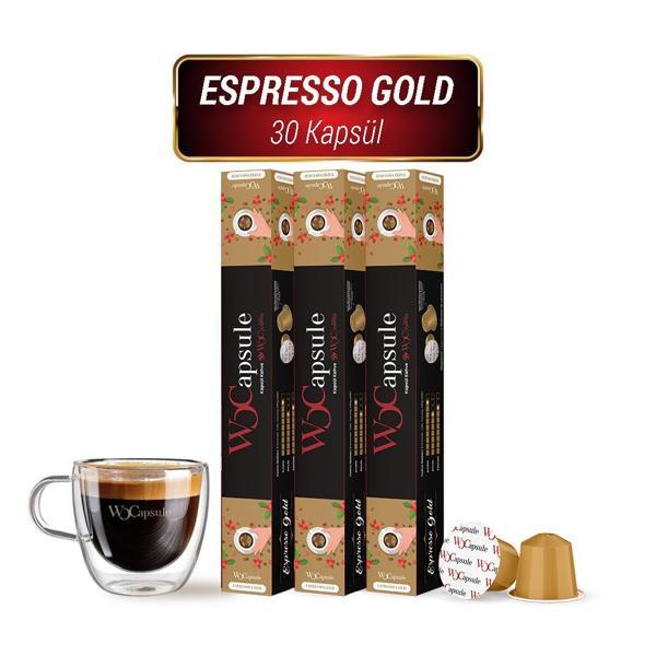 WOCapsule Espresso Gold Nespresso Uyumlu Kapsül Kahve 30'lu Avantaj Paketi - Image 1