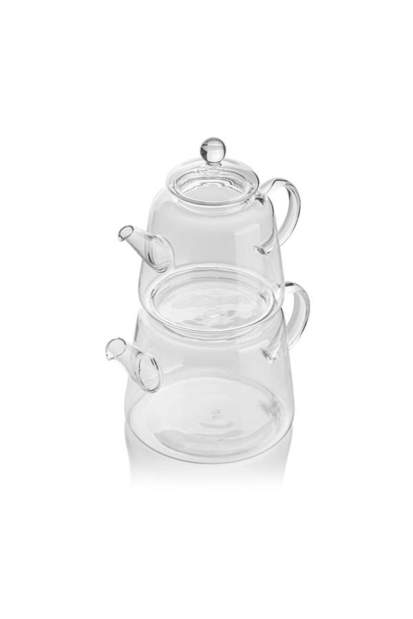 Rotaplus Ews Cam Çaydanlık Seti 800/1200 Ml Şeffaf Saplı - Image 1