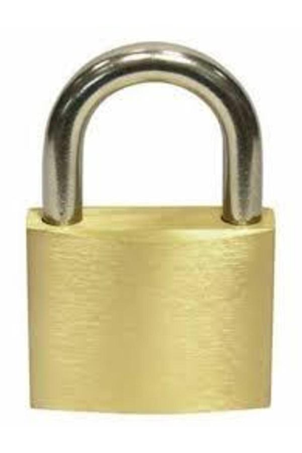 Homatrade  6 Adet Tudor Asma Kilit Sarı Kısa 25Mm| New Year - Image 1