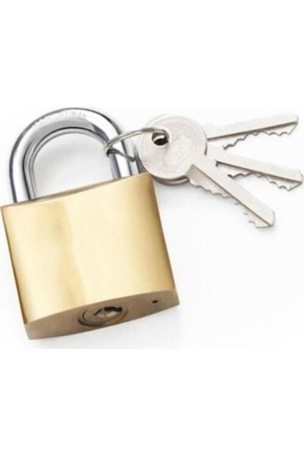 Homatrade  6 Adet Tudor Asma Kilit Sarı Kısa 32Mm Bx6| Yılbaşı - Image 1