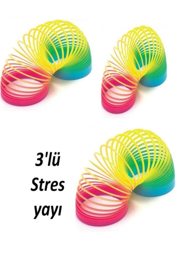 Mbtoys 3'Lü Stres Yayı Fosforlu Yay Fosforlu Oyuncak Yay - Image 1