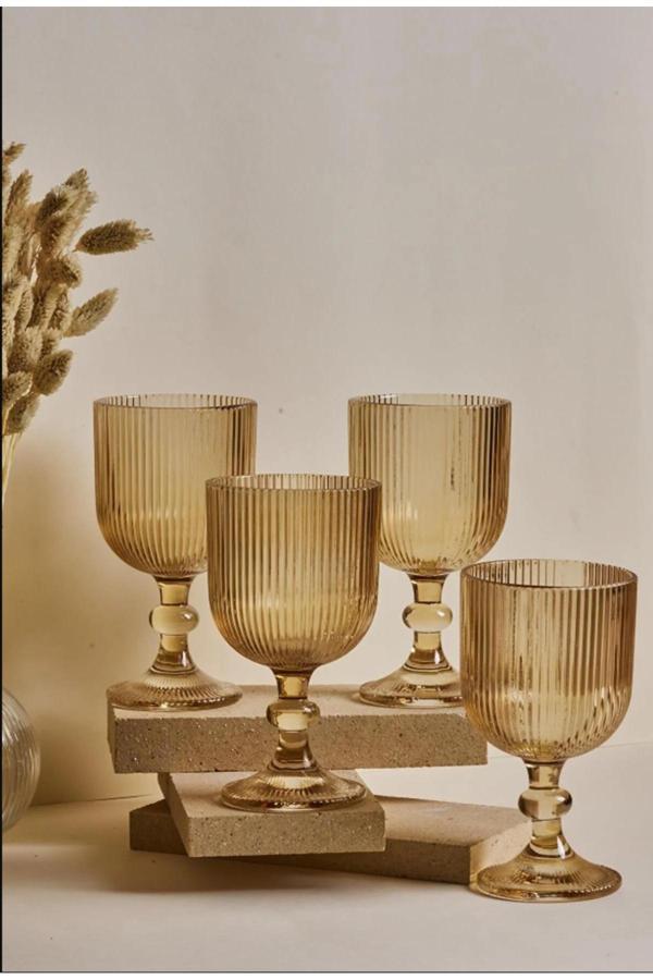 Porselenex Amber 4'Lü Geniş Kadeh Takımı 375 Ml - Image 1