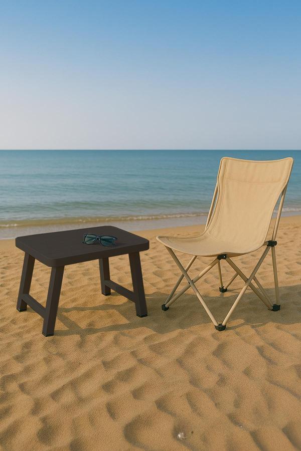 Mutfaksultani Campmate Orta Boy Siyah 40 50 Katlanabilir Suya Dayanıklı Kompakt Kamp Masası - Image 1