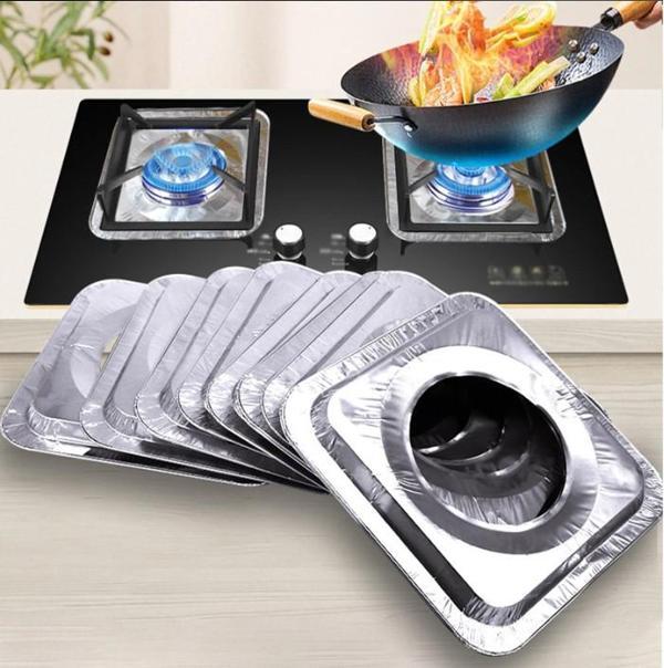 Kare Ocak Üstü Yağ Koruyucu Alüminyum Levha 23*23 cm 10 Adet (5060) - Image 1