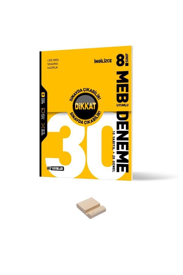 Hız LGS 8. Sınıf İngilizce MEB Uyumlu Deneme Sınavı + Telefon Standı - Hız Yayınları - Image 1
