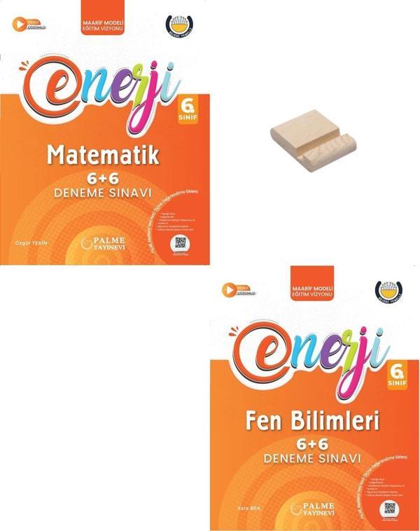 Palme 6. Sınıf Enerji 6+6 Matematik ve Fen Bilimleri Deneme Sınava + Telefon Standı - Palme Yayınları - Image 1