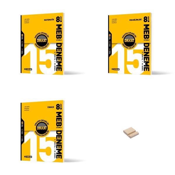 Hız LGS 8. Sınıf Matematik Fen ve Türkçe MEB Uyumlu Deneme Sınavı 3lü Set + Telefon Standı - Hız Yayınları - Image 1