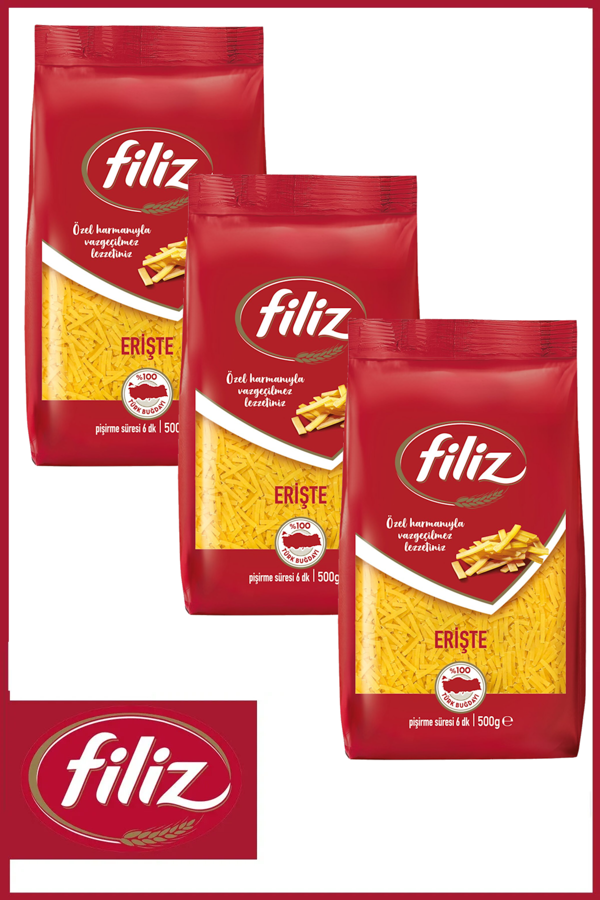 Filiz Erişte Makarna 500 Gr x 3 Adet - Image 1