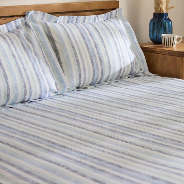 Karaca Home Lenora Çift Kişilik Çarşaf Takımı Indigo - Image 1