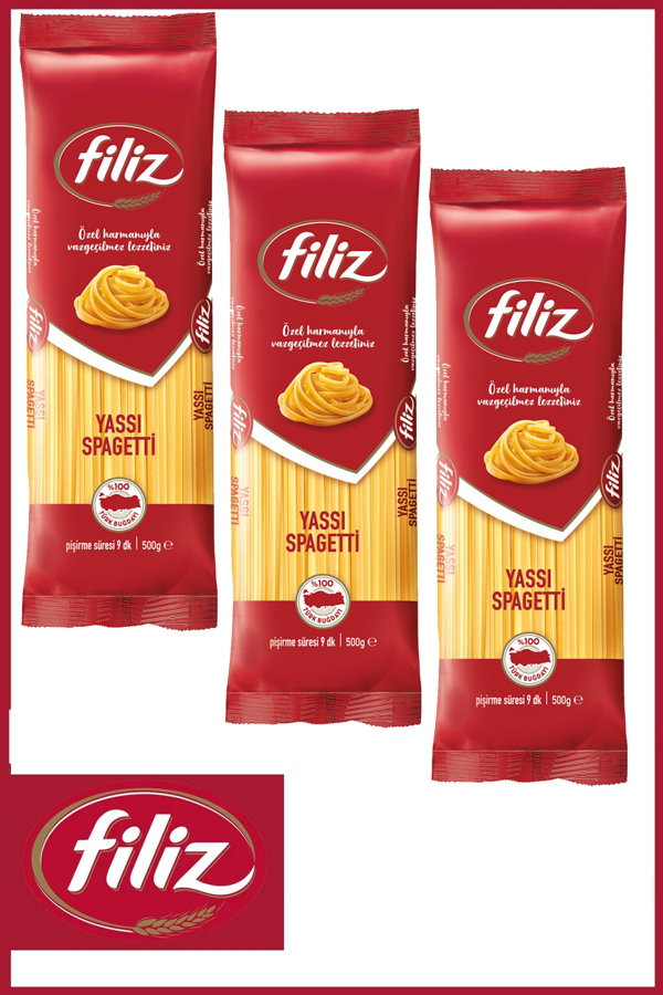 Filiz Yassı Spagetti Makarna 500 Gr X 3 Adet - Image 1