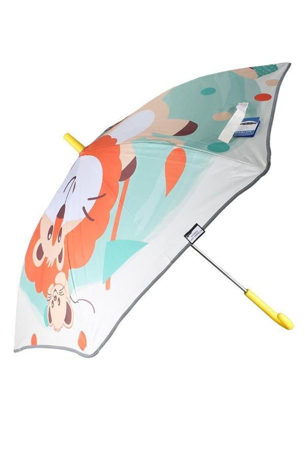 Marlux 6 Fiber Telli Erkek Çocuk Şemsiye Futbolcu Aslan Desenli Rüzgara Dayanıklı Erkek Çocuk Şemsiyesi - Image 1