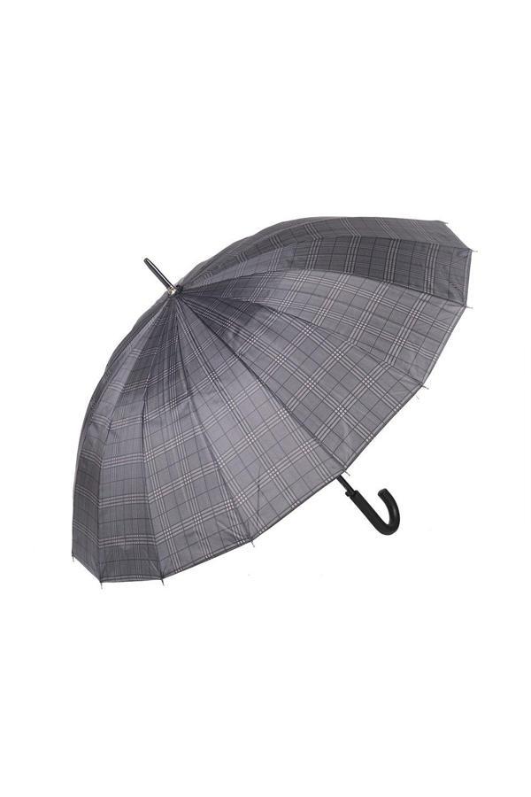 Marlux Rst  Siyah Ekose Fiber 16 Telli Erkek Baston Şemsiye M21MARRST02R001 - Image 1