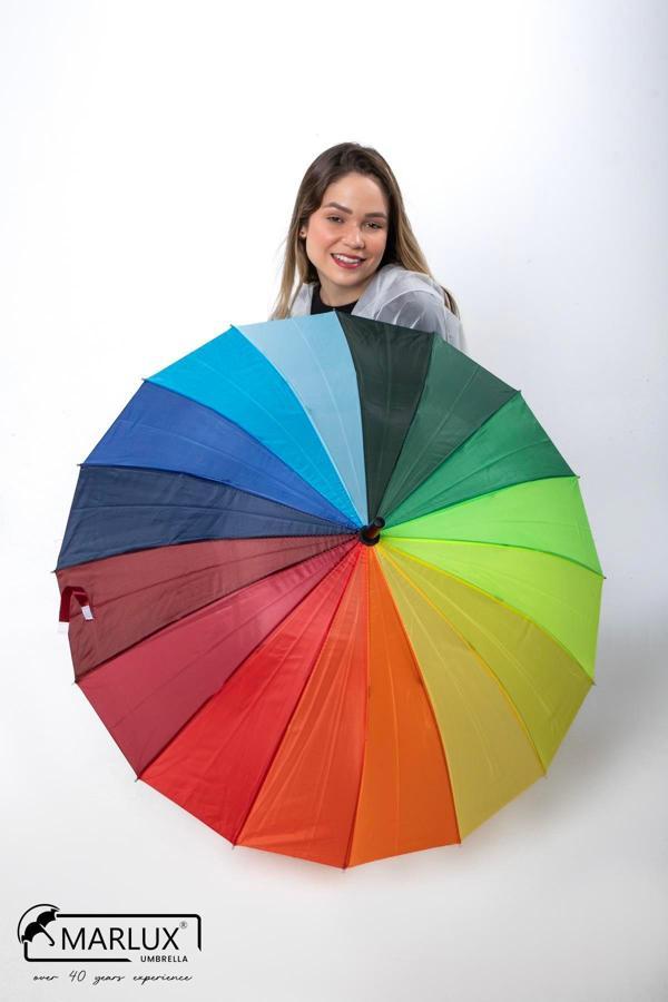 Marlux 16 Telli Kadın Gökkuşağı Baston Şemsiye M21MARC10R001 - Image 1
