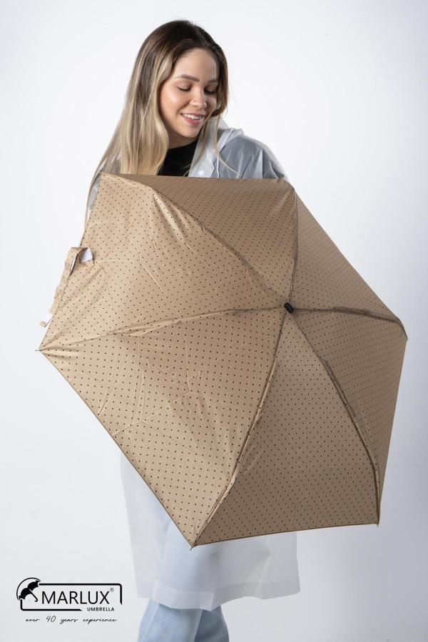 Marlux Krem Puantiyeli Çanta Boy Kadın Şemsiye M21MAR210PR04 - Image 1