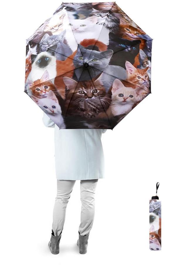 Marlux Yavru Kediler Yarasa Model 8 Telli Rüzgara Dayanıklı Manuel Şemsiye 381R01 - Image 1