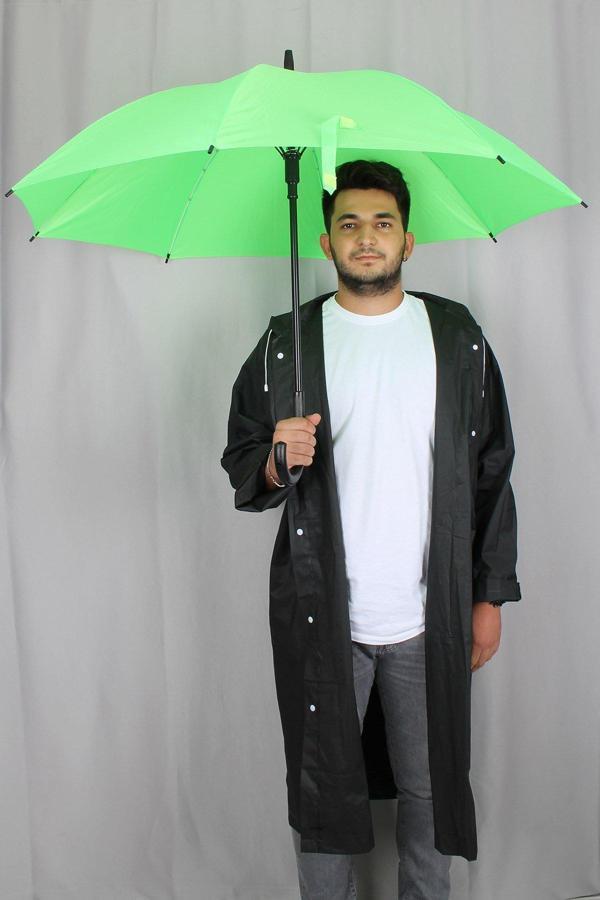 Marlux Fiber 8 Telli Rüzgar Koruma Ters Dönebilir Kırılmaz Telli Otomatik Yeşil Şemsiye M21MAR10138R006 - Image 1