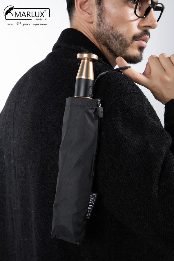 Marlux Siyah Rolls Royce Gold Saplı Ultra Lüks Premium Şemsiye  M21MAR1021R001 - Image 1