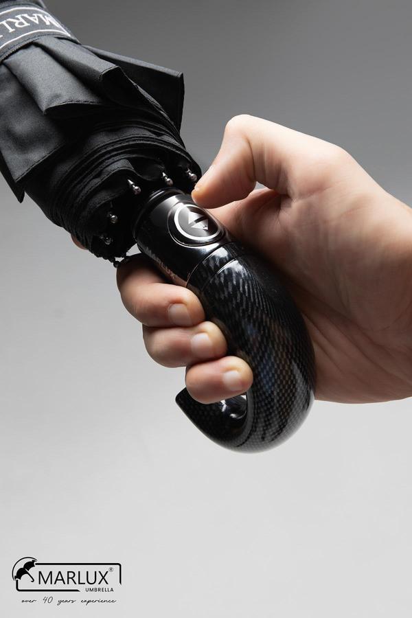 Marlux Siyah Karbon Baston Saplı Tam Otomatik Premium Lüks Erkek Şemsiye M21MAR1006M - Image 1