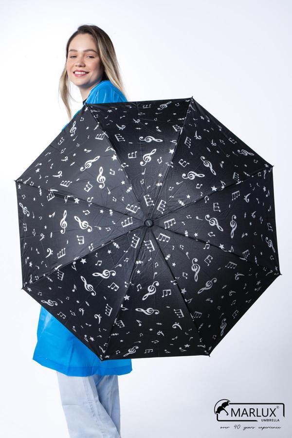 Marlux Siyah Müzik Notalı Kadın Şemsiye M21MAR123R001 - Image 1