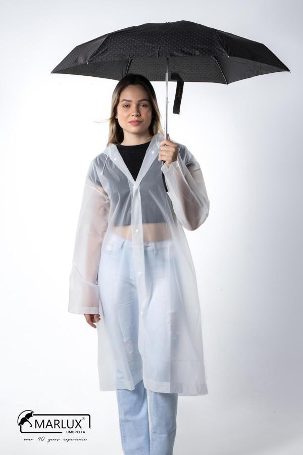 Marlux Siyah Puantiyeli Çanta Boy Kadın Şemsiye M21MAR210PR01 - Image 1