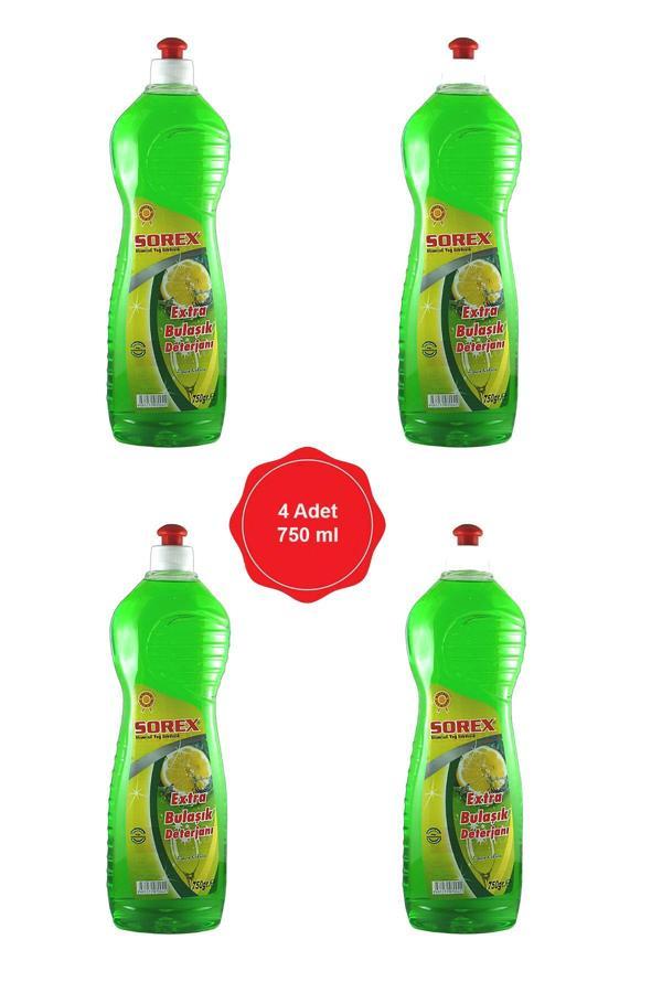 4 Adet Sorex Extra Bulaşık Deterjanı 750 ml - SORX003 - Image 1