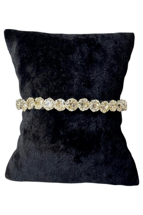 Uretti - Melik 9215 2030 Tam Tur Yuvarlak Taşlı Gümüş Renkli Bilezik - Image 1