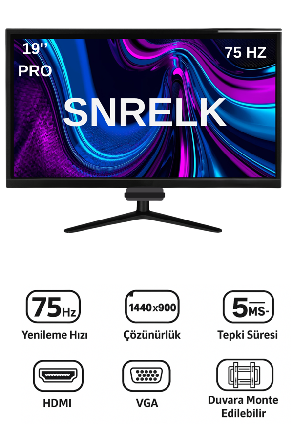 SNRELK 19'' VGA- HDMI PRO LED MONİTÖR - Image 1