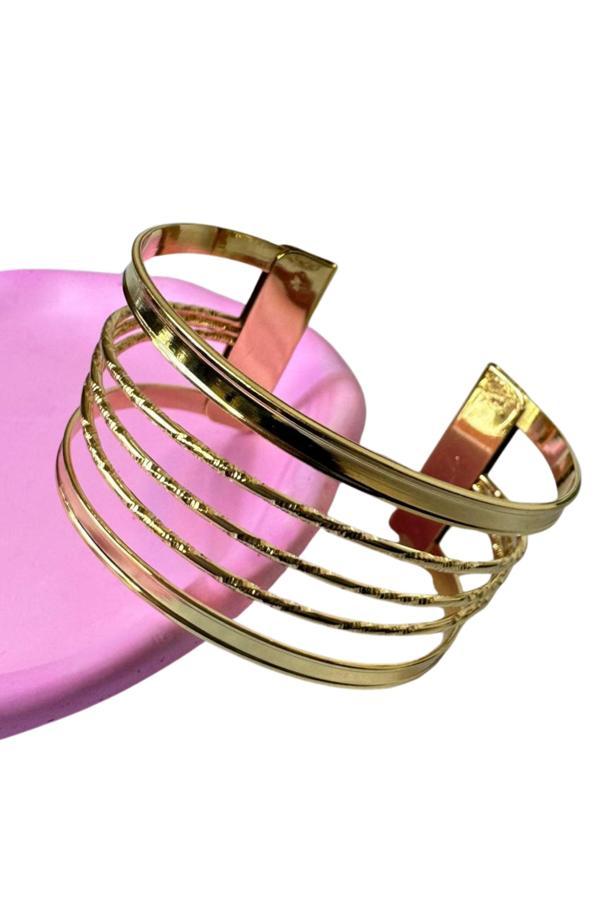 Uretti - Melik 9215 1182 Şerit Model Altın Renkli Bijuteri Bilezik - Image 1