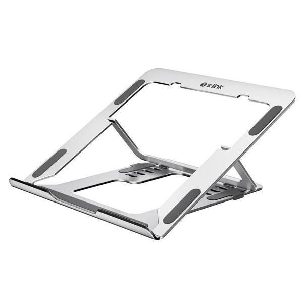 S-link SL-AL11 Gümüş 6 Açılı Katlanabilir Alüminyum Laptop Stand - Image 1