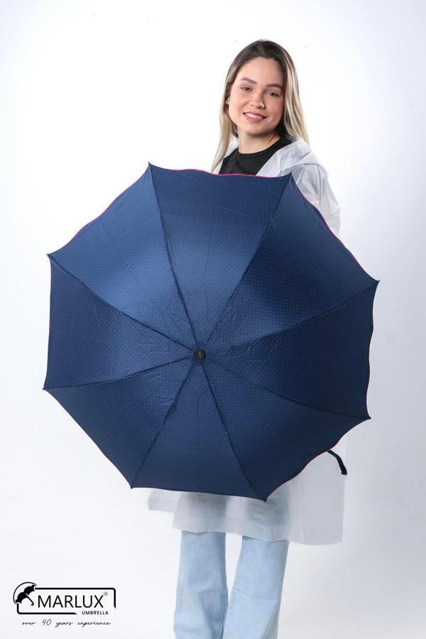 Marlux Lacivert Mini Puantiye Kadın Şemsiye M21MAR301 - Image 1