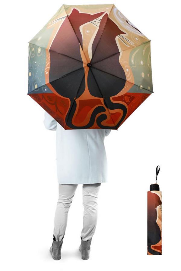 Marlux Kedi Desenli Yarasa Model 8 Telli Rüzgara Dayanıklı Manuel Şemsiye 390R01 - Image 1