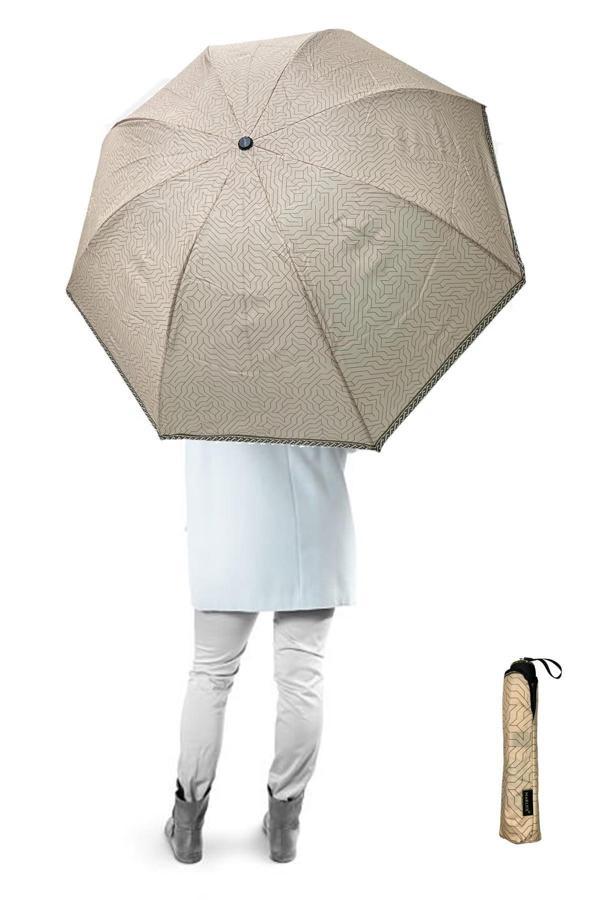 Marlux Modern Çizgi Desenli Yarasa Model 8 Telli Rüzgara Dayanıklı Manuel Şemsiye 391R04 - Image 1