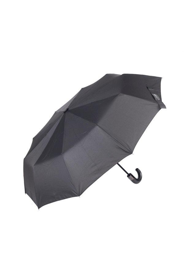 Marlux Siyah Karbon Baston Saplı Tam Otomatik Premium Lüks  Erkek Şemsiye M21MAR1005MR001 - Image 1