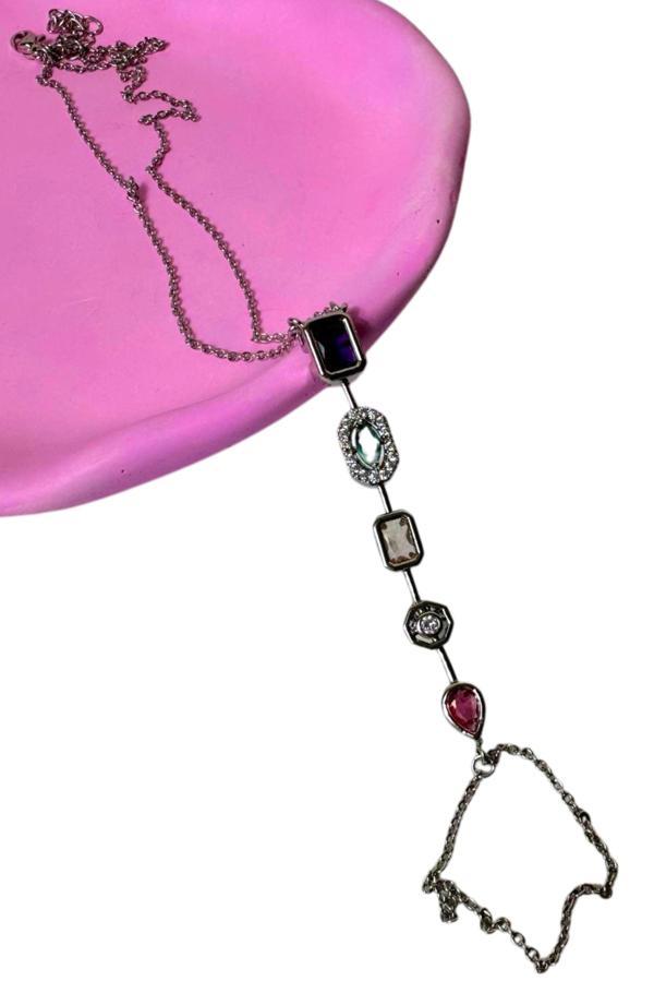 Uretti - Melik 9215 4750 Beş Element Renkli Taşlı Çelik Şahmeran Bileklik - Image 1