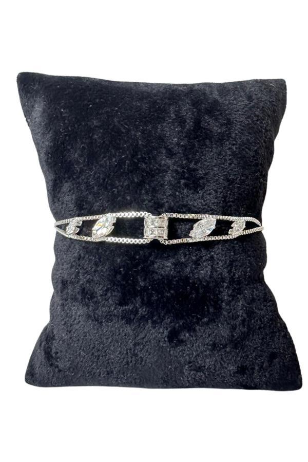 Uretti - Melik 9215 9867 Oval Taş Detaylı Ayarlanabilir Büjiteri Bileklik - Image 1