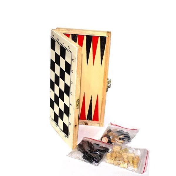 Ahşap Tavla Satranç Takım Seti - Image 1