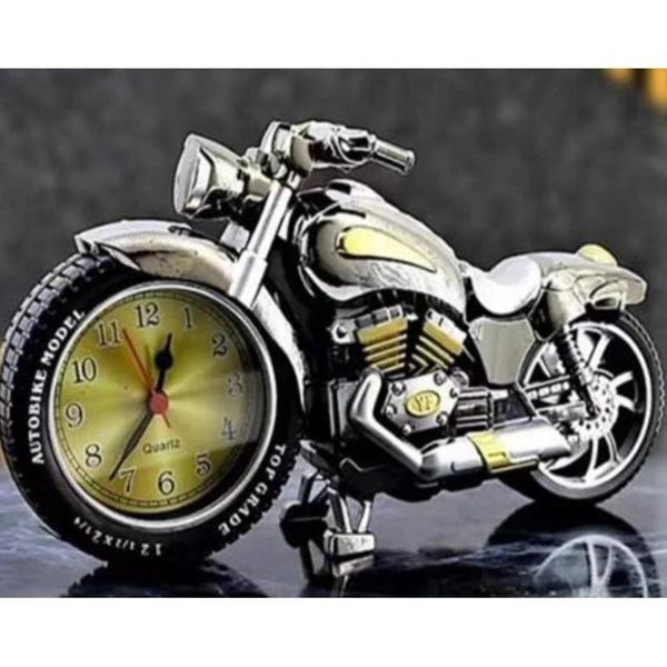 Dekoratif Motorsiklet Tasarımlı Alarmlı Masa Saati - Image 1