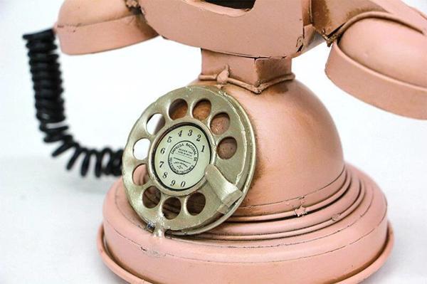 Dekoratif Metal Telefon Biblo Dekoratif Hediyelik - Image 1