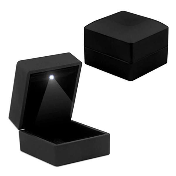 Işıklı Siyah Renk Yüzük Kutusu - Image 1