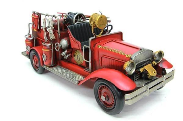 Dekoratif Metal İtfaye Arabası Biblo Dekoratif Hediyelik - Image 1