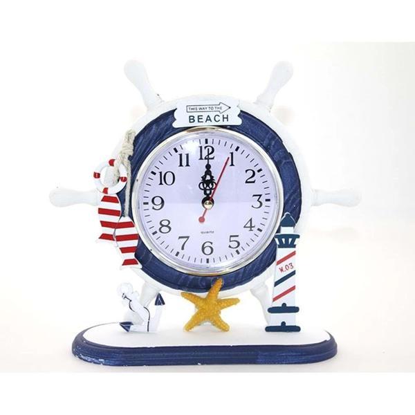 Ahşap Marin Dümenli Saat - Image 1