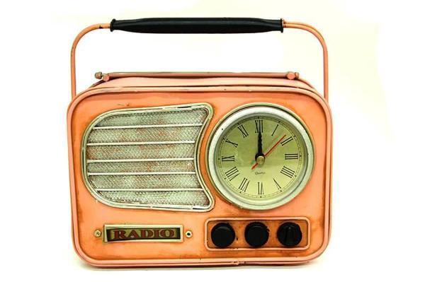 Dekoratif Metal Radyo Saat Masa Saati Vintage Ev Ofis Hediyelik - Image 1