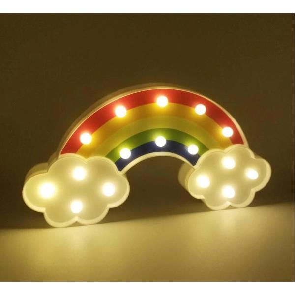 Rengarenk Gökkuşağı Bulut Led Işıklı Gece Lambası - Image 1
