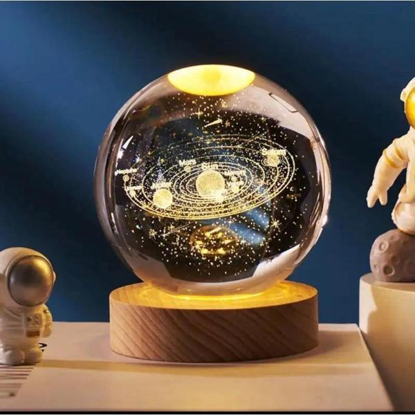 Gezegenler Renk Değiştiren Işıklı Cam Küre 6cm - Image 1