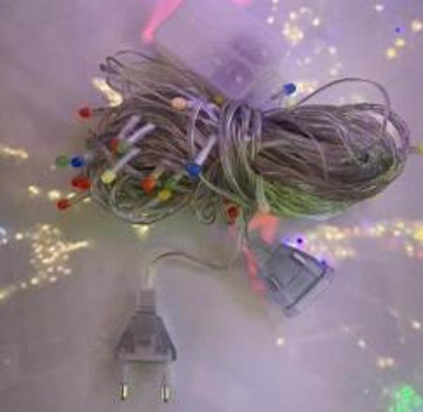 10m 100 Led Damla Uçlu Led Işık Mavi Işık Şeffaf Kablo - Image 1