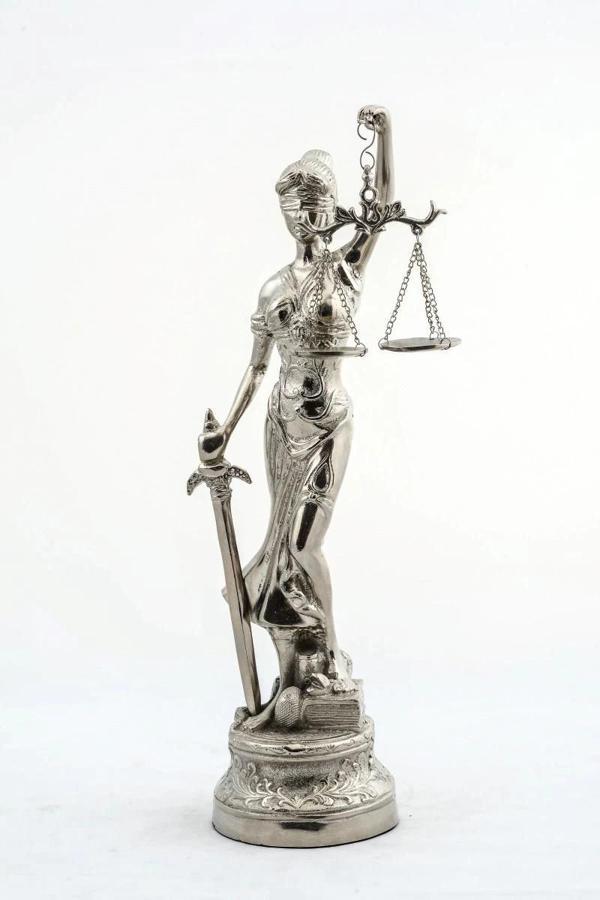 Dekoratif Zamak Adalet Terazisi Heykel Biblo 48 Cm Biblo - Image 1
