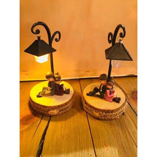 Sokak Lambası Altındaki Sevgili Çift Işıklı Biblo - Image 1