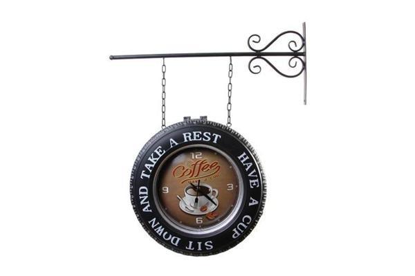 Dekoratif Coffee Temalı Gar Saati Pano Drink Temalı Vintage - Image 1