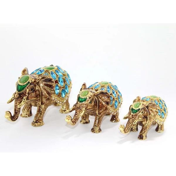 Taşlı 3'Lü Fil Figürü - Image 1
