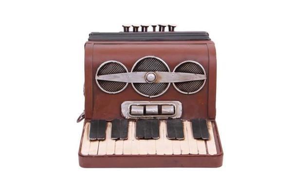 Dekoratif Metal Akordeon Dekoratif Obje Biblo Hediyelik - Image 1